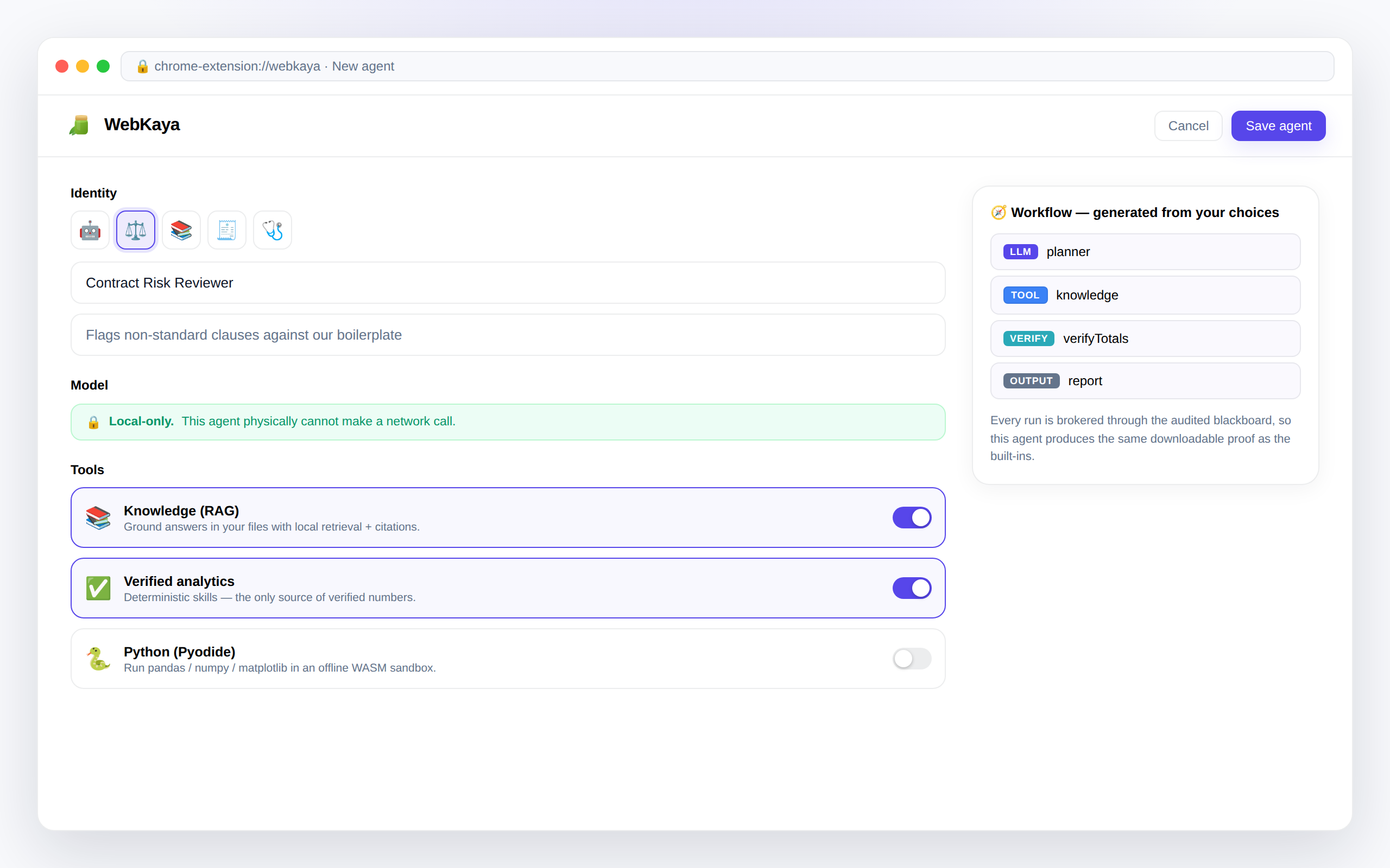 No-code agent builder